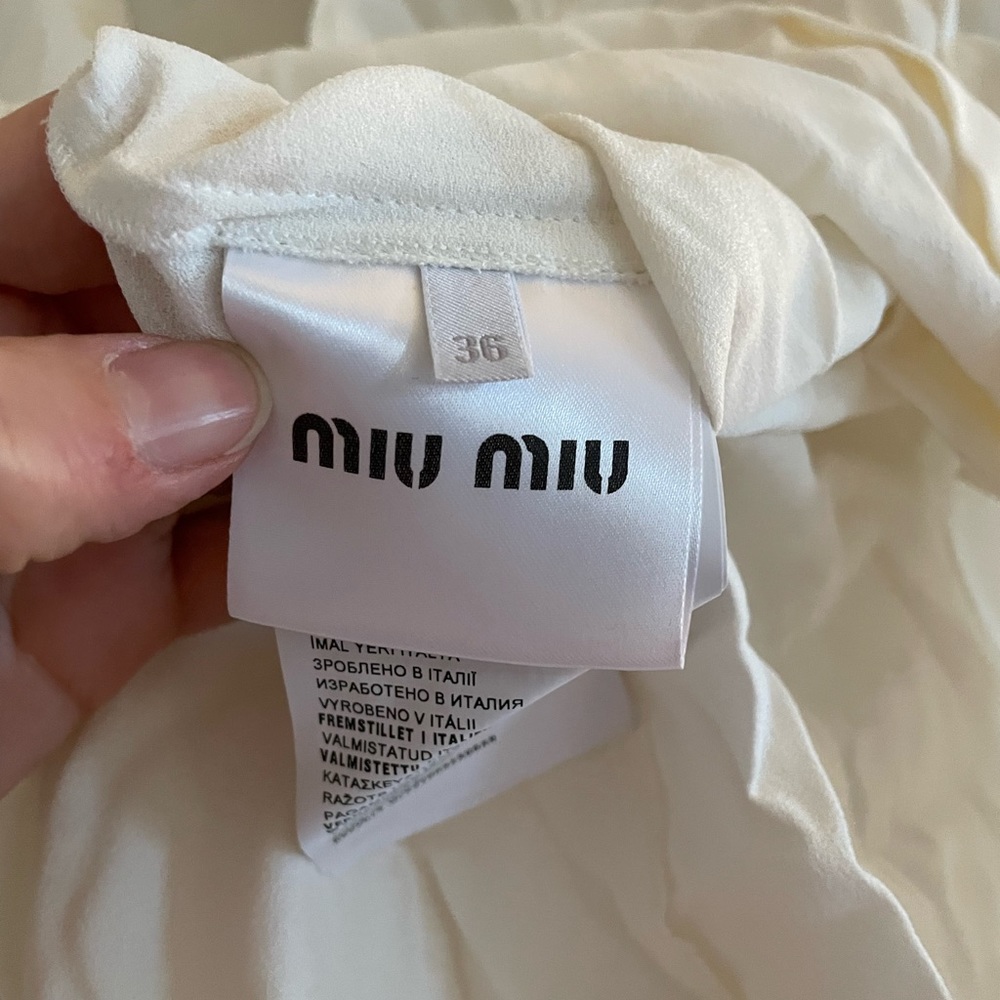 Authentic miu miu blouse with beading